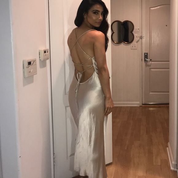 bec and bridge cowl neck dress